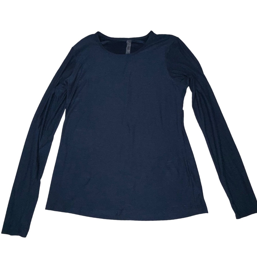 Beyond Yoga Featherweight Classic Crew Pullover XXL Navy NWT w/ Marks LWSD7575